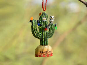 christmas ornament cactus owls