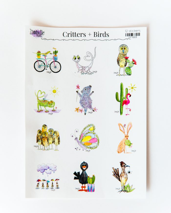 Desert Animals Sticker Sheet Tohono Chul