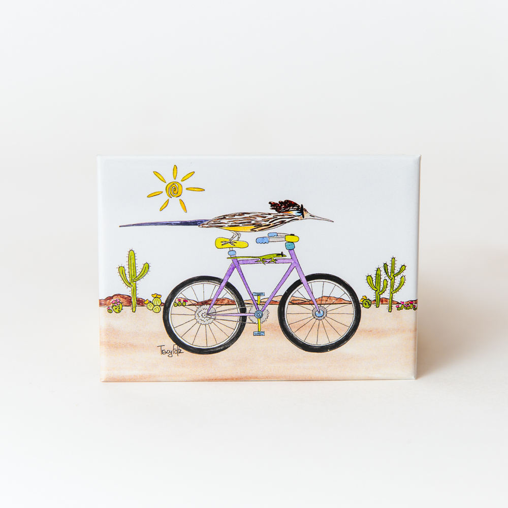 Roadrunner Bicycle Magnet Tohono Chul