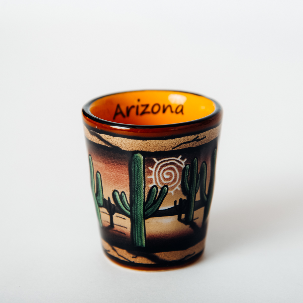 Arizona Saguaro Souvenir Shot Glass Tohono Chul