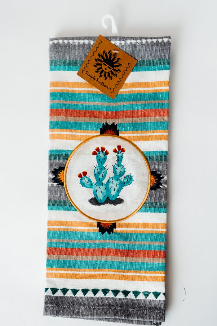 Southwest Craze Applique Tea Towel Tohono Chul