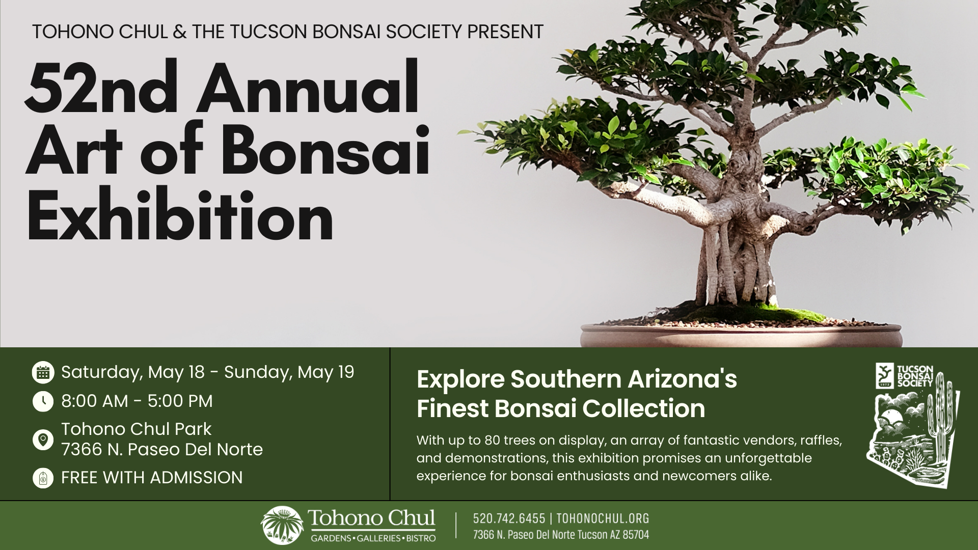 Tucson Bonsai Exhibition at Tohono Chul