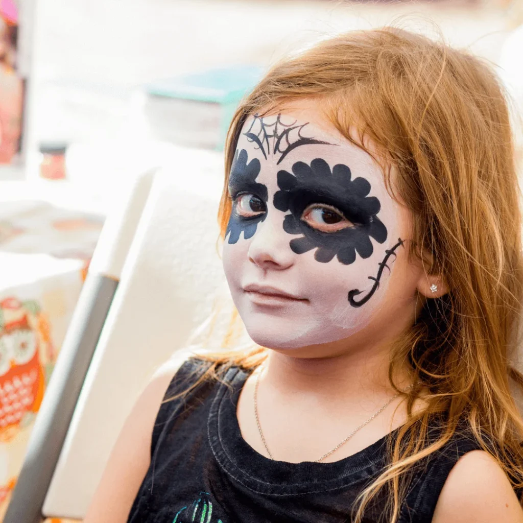 face painting example on girl