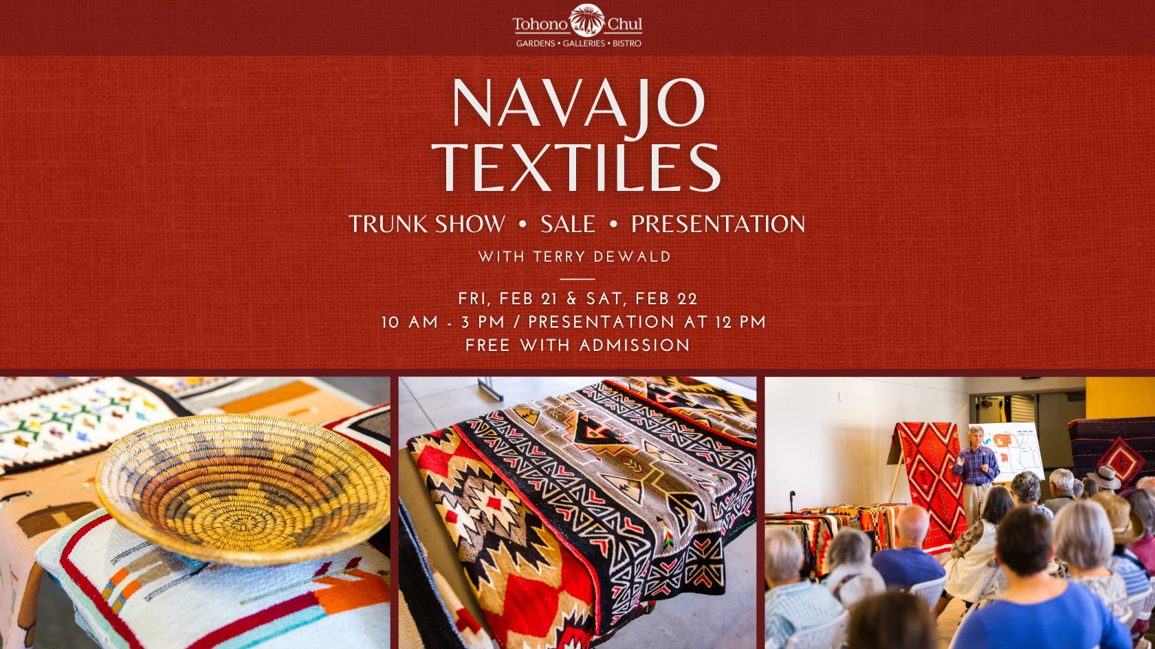 Navajo Textiles Trunk Show and Sale at Tohono Chul